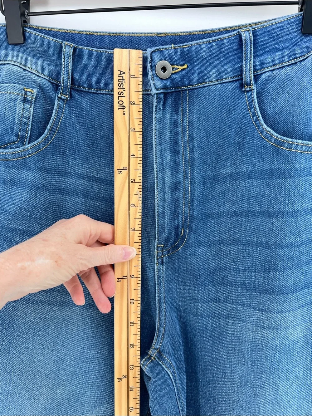 Halara Flex Jeans High Waisted Rolled Hem Wide Leg Casual MP M Petite NWT